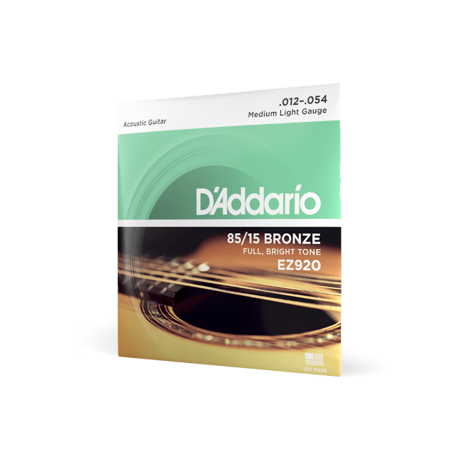 D Addario EZ920 85 15 Bronze Acoustic Guitar Strings Medium Light