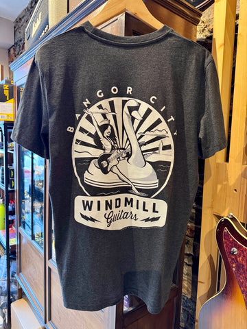 Windmill Guitars T-Shirt ~ Heather Grey