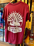 Windmill Guitars T-Shirt ~ Burgundy