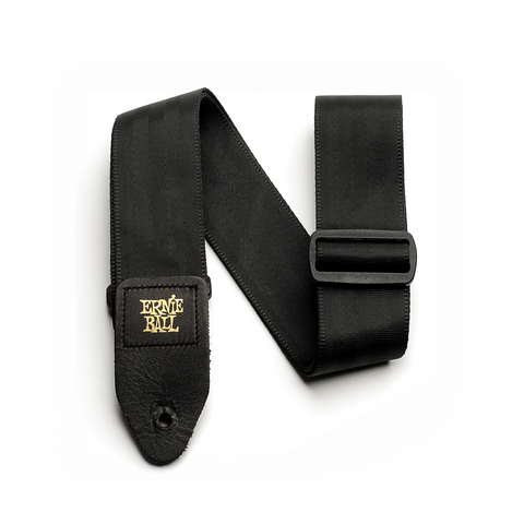 Ernie Ball 2" Webbing Guitar Strap ~ Black Seatbelt