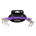 Ernie Ball 6" Flex Patch Cable 3PK - Purple